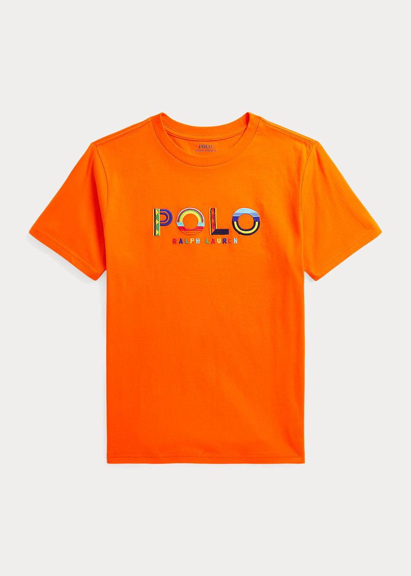 Camiseta Ralph Lauren Niño 6-14 Años Logo Cotton Jersey Chile Naranjas IJQAB-2380